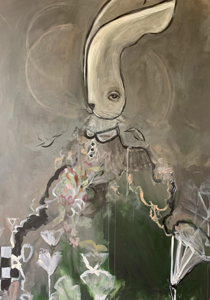 Bunnyman, acrylic and gouache on canvas, 60 x 48 inches