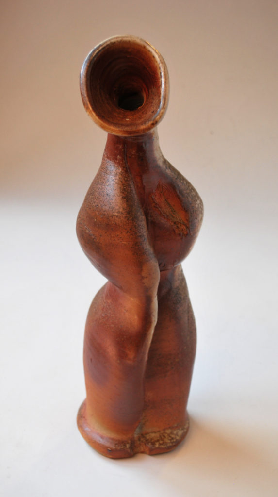 Robin Kline, Sorrow, 2022, wood fired stoneware clay, 16 x 5 inches