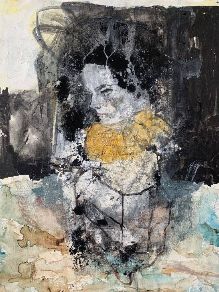 Megan Cedro, The Novelist, 2018, 26x24 inches