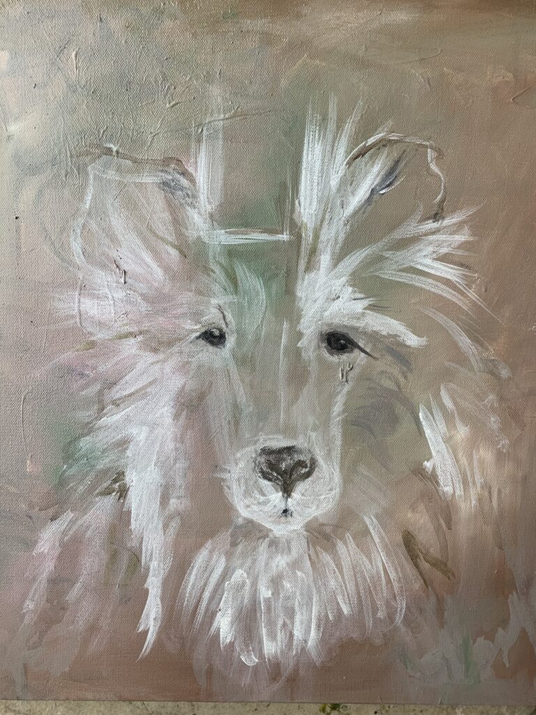 Megan Cedro, Dog, 2025, 20x20 inches