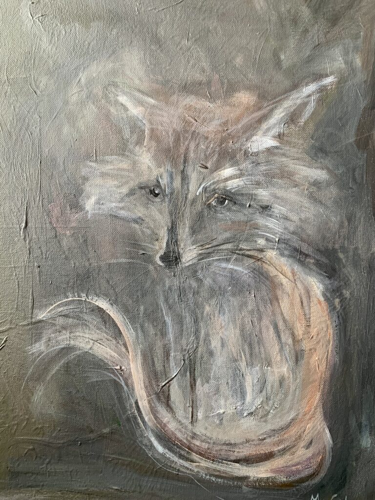 Megan Cedro, Fox Baby, 2025, 18x14 inches