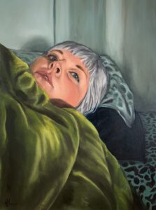 Anne Pollard James, Still Glitter Shines Brightest, oil on cradled panel, 24 x 18 inches